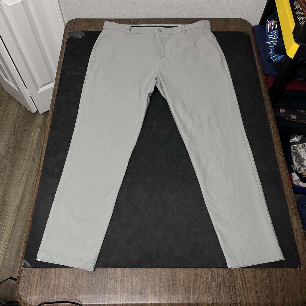 Rhone Pants Mens 38x31 Gray Slim Fit Performance Chino Golf Stretch Lightweight